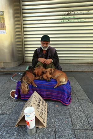 Paris Homeless, Begging for Money